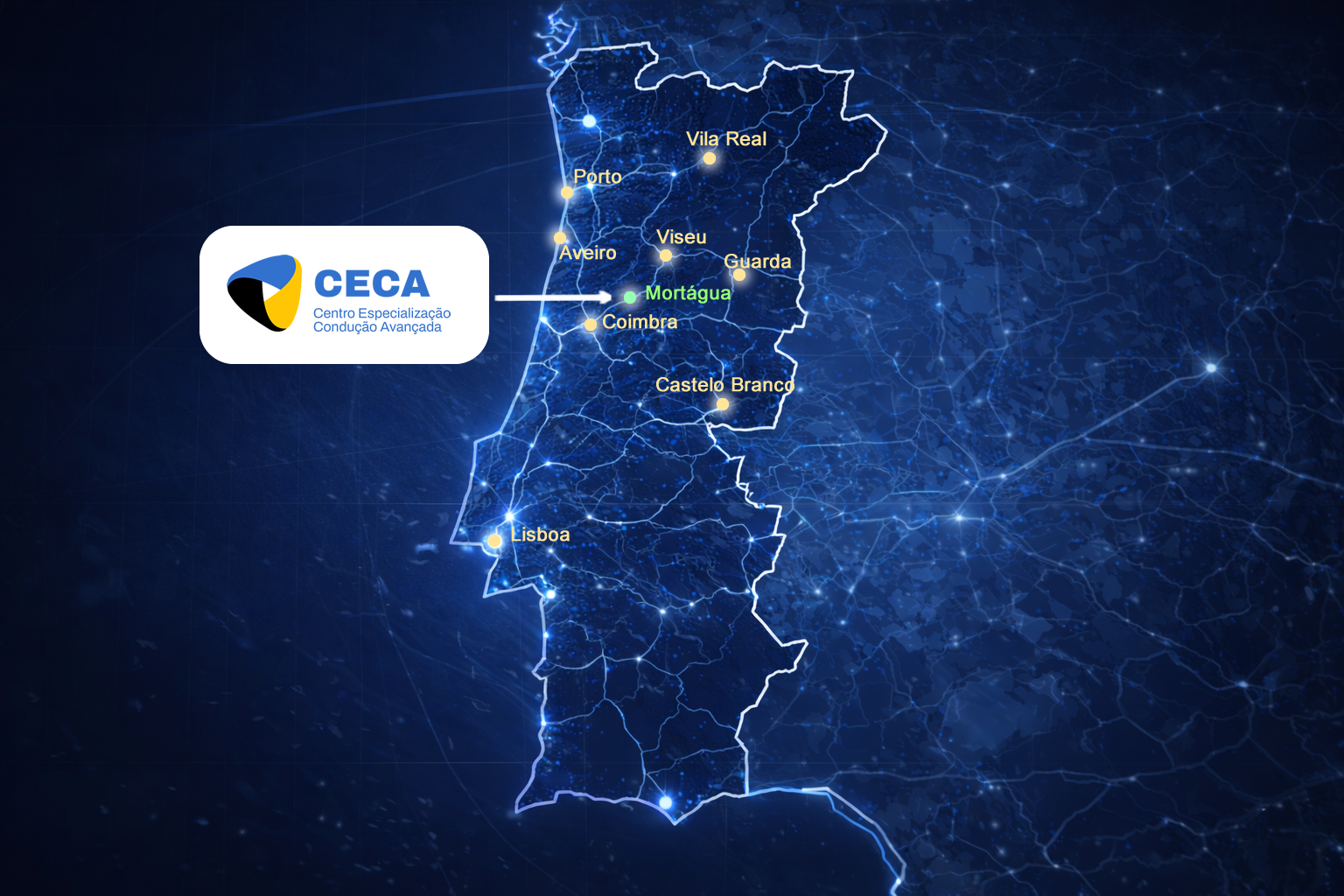 Mapa com localização da pista